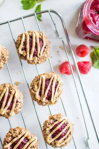 Almond Butter Thumbprint Cookies