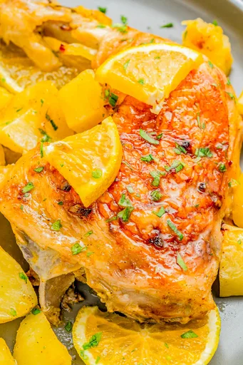 Baked Orange Chicken and Potatoes