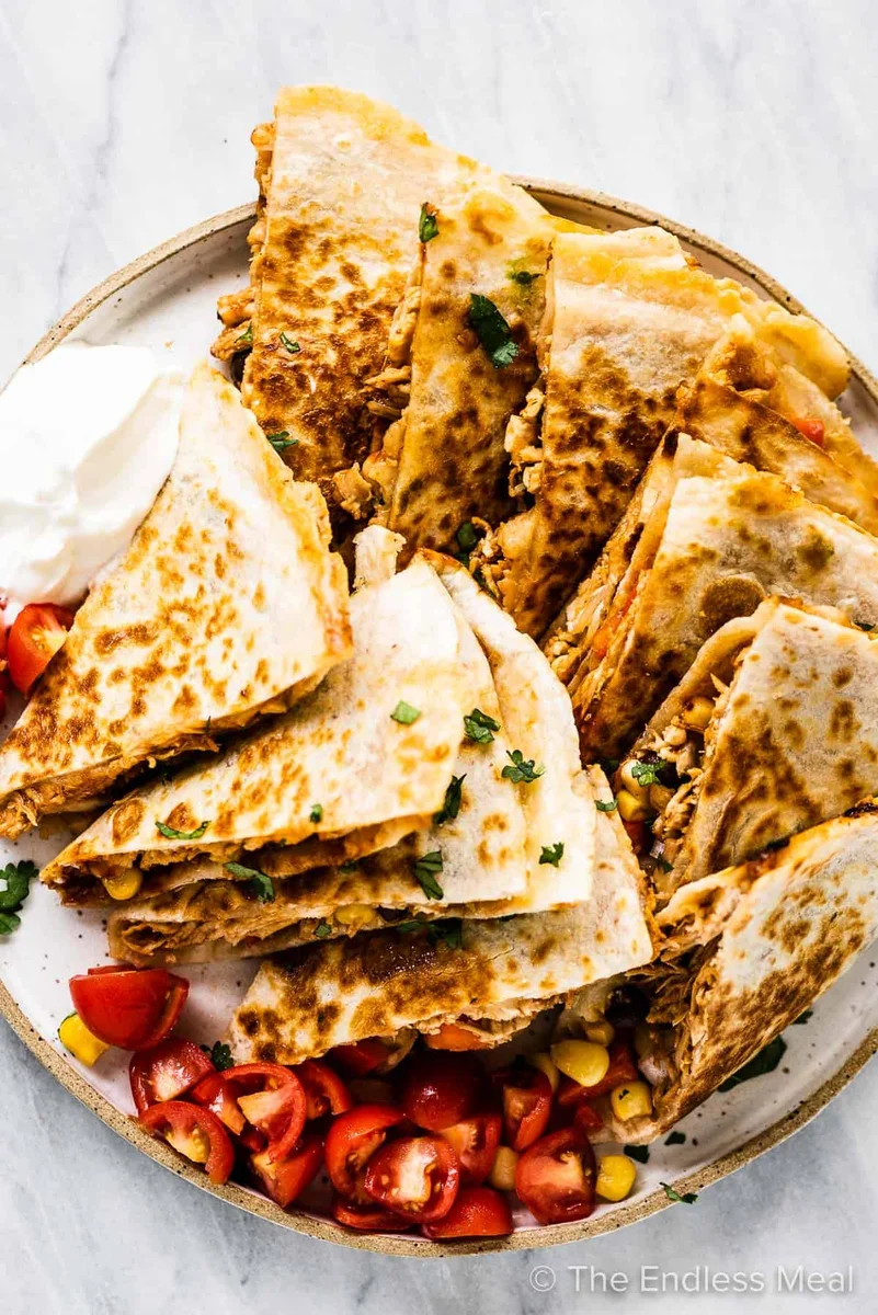 Receta de Quesadilla de Pollo a la Barbacoa