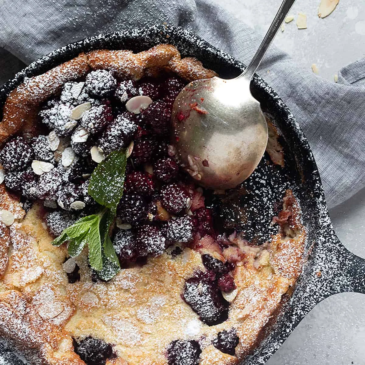 Roasted Blackberry Dutch Baby