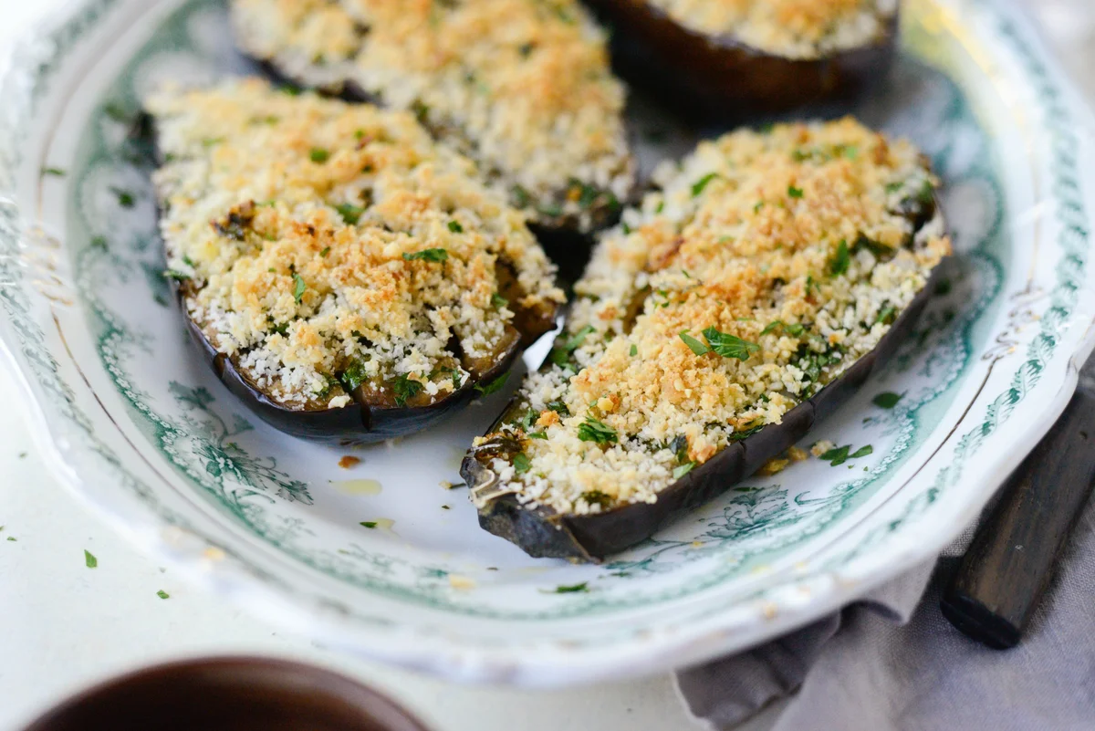 Baked Eggplant with Pecorino Crumbs