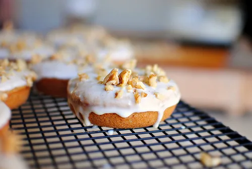 Banana Walnut Breakfast Doughnuts