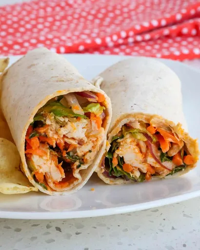 Receta de wrap de pollo Buffalo