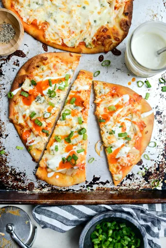 Buffalo Chicken Flatbread Pizzas