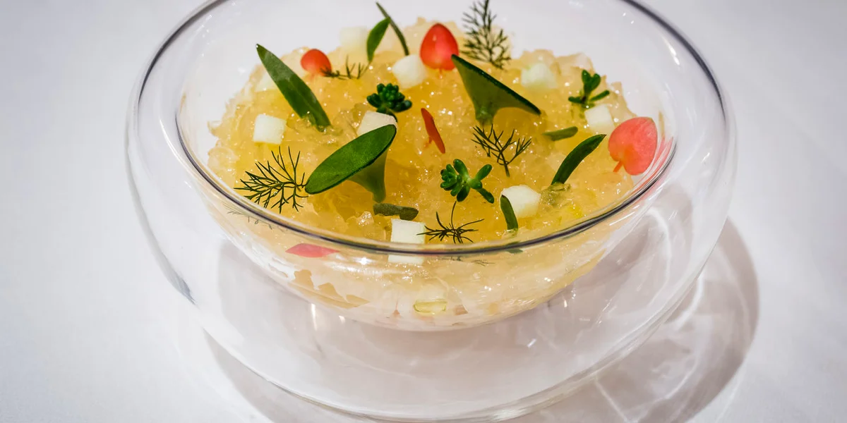 Devonshire crab, smoked haddock and Granny Smith apple