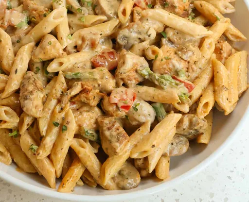 Pasta con pollo al estilo cajún