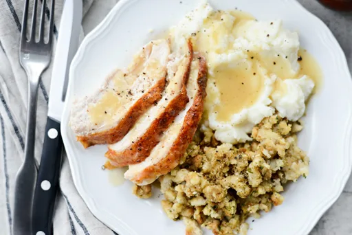 Butter Roasted Whole Turkey Breast with Homemade Gravy