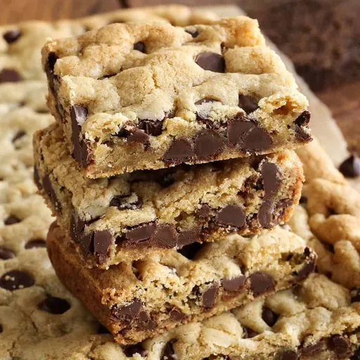 Chewy Chocolate Chip Cookie Bars (no mixer!)