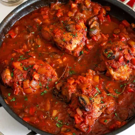 Receta de pollo a la cazadora