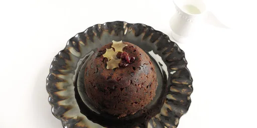 Gluten- and dairy-free Armagnac Christmas pudding