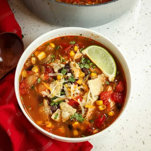 Receta de sopa de taco de pollo