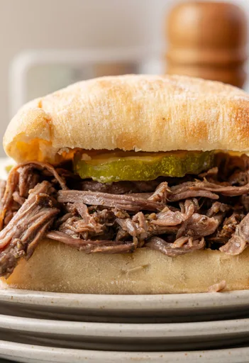Crockpot Pulled Beef Sandwiches