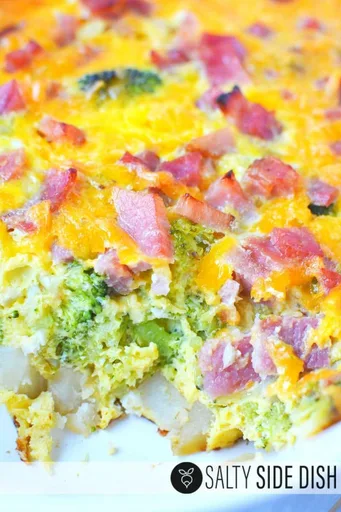 Super Cheesy Broccoli Ham Casserole
