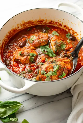 Pollo a la cazadora fácil