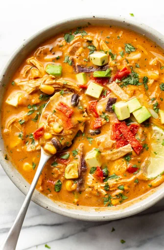 Sopa de enchilada de pollo