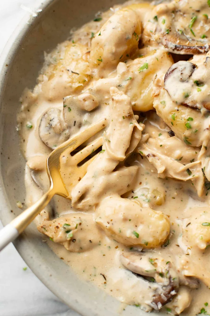 Chicken Mushroom White Wine Gnocchi