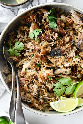 Carnitas de cerdo en olla de cocción lenta