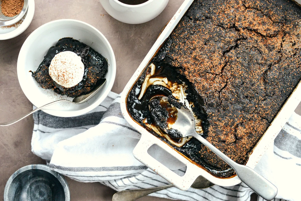 Dark Chocolate Espresso Pudding Cake
