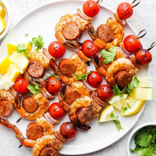Grilled Shrimp and Sausage Kabobs