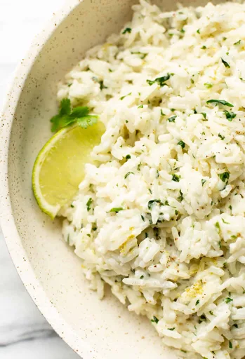 Arroz con coco y lima