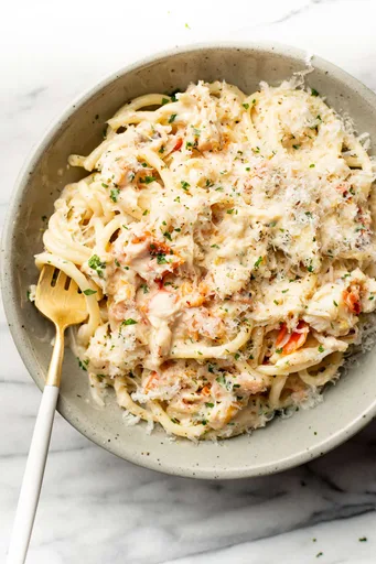 Pasta con cangrejo