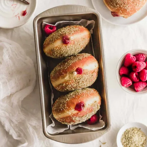 Jasmine Sugar Raspberry Doughnuts