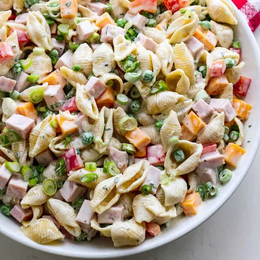 Ensalada de pasta con jamón