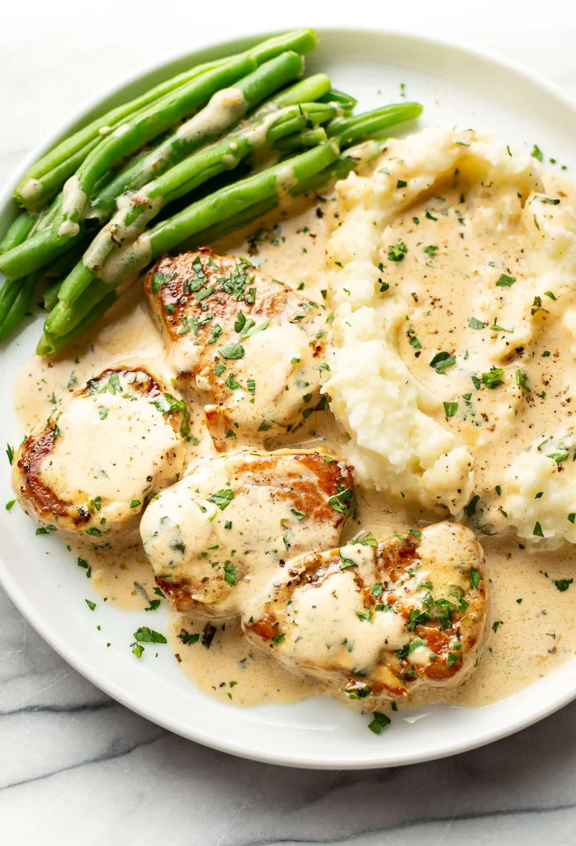 Creamy White Wine Pork Tenderloin