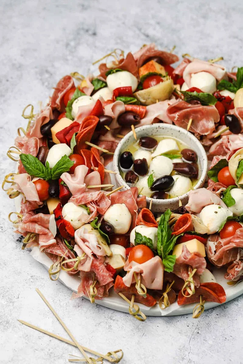 Make-Ahead Italian Antipasto Skewers (Holiday Appetizer)