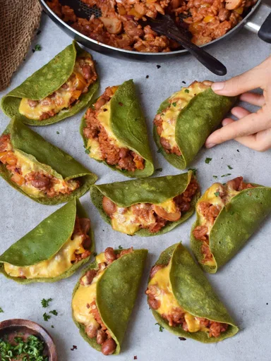Crispy Spinach Tacos