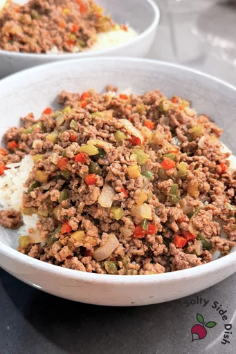 Ground Sirloin and Pepper Rice Bowls