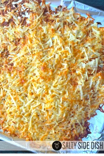Hash Browns in Oven (Crispy and Cheesy!)