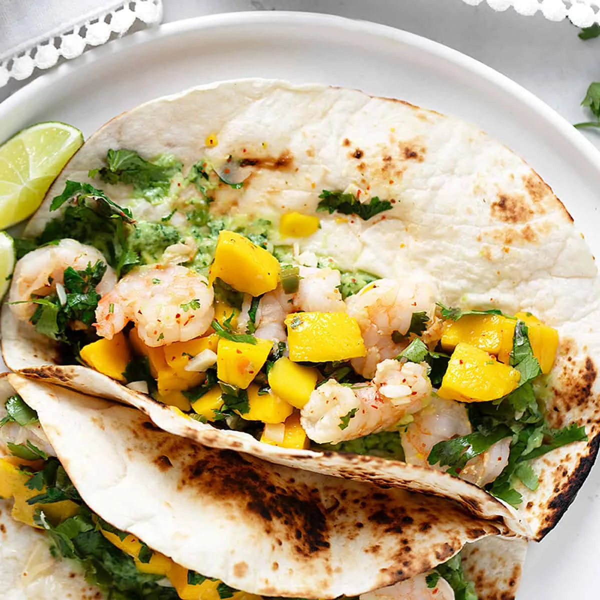 Shrimp Tacos with Mango