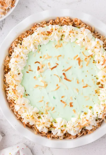 Coconut Pistachio Cream Pie