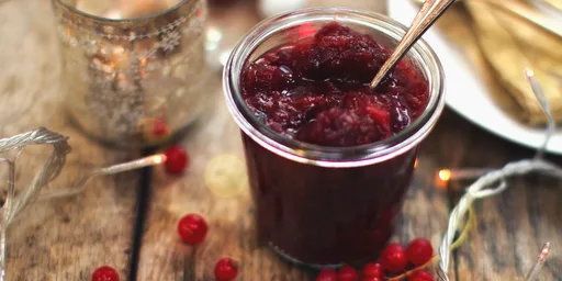 Spiced cranberry and redcurrant sauce