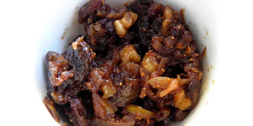 Mincemeat de higos, manzana y nueces con Calvados