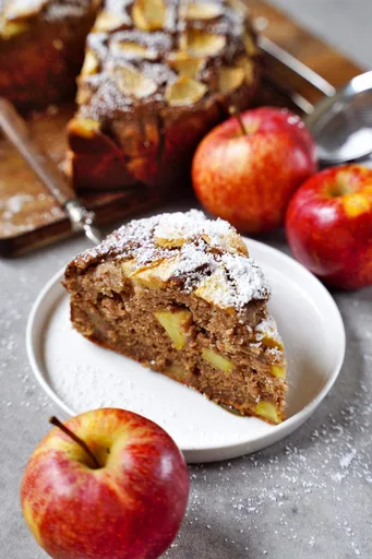 Pastel vegano de manzana