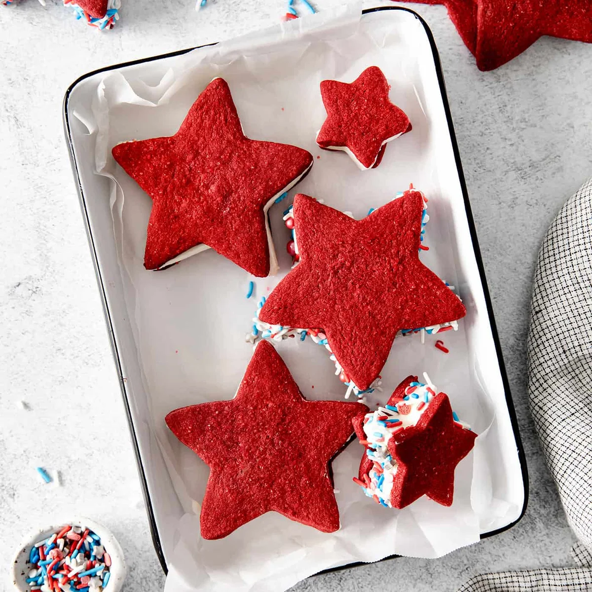 Patriotic Ice Cream Sandwiches