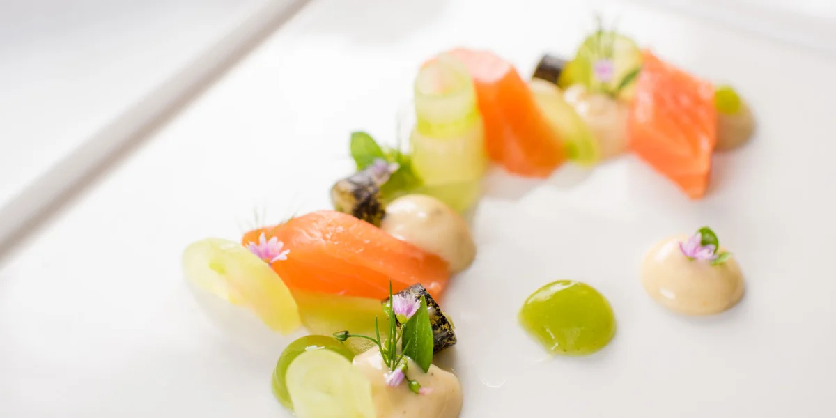 Laphroaig whisky-cured salmon gravadlax, cucumber, tonka bean