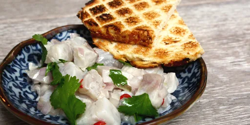 Ceviche de lubina y yuzu