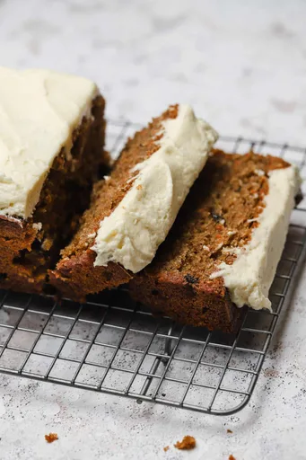Carrot Cake Loaf with Cream Cheese Frosting