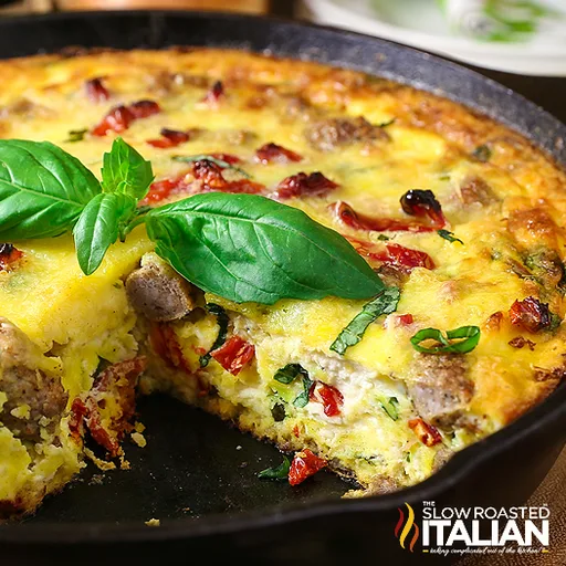 Frittata de ricotta y tomates secos