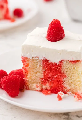 Raspberry Poke Cake