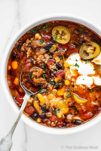 Receta de sopa mexicana de quinoa