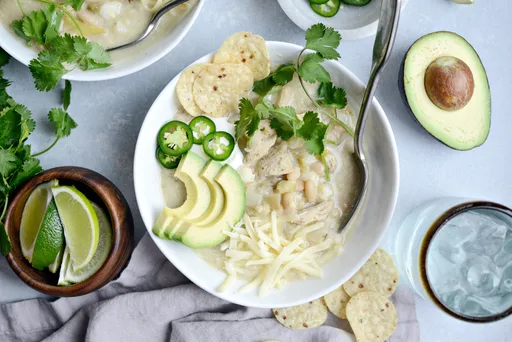 One Pot Lighter White Chicken Chili