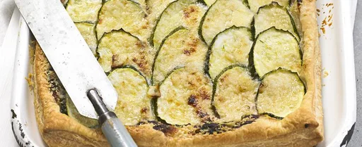 Courgette and parmesan tart