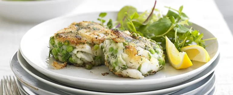 Herb and pea fishcakes