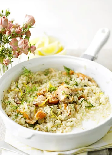 Risotto de salmón