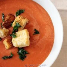 Tomato, paprika and courgette soup