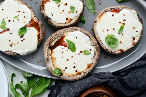 Roasted Caprese Portobello Mushrooms